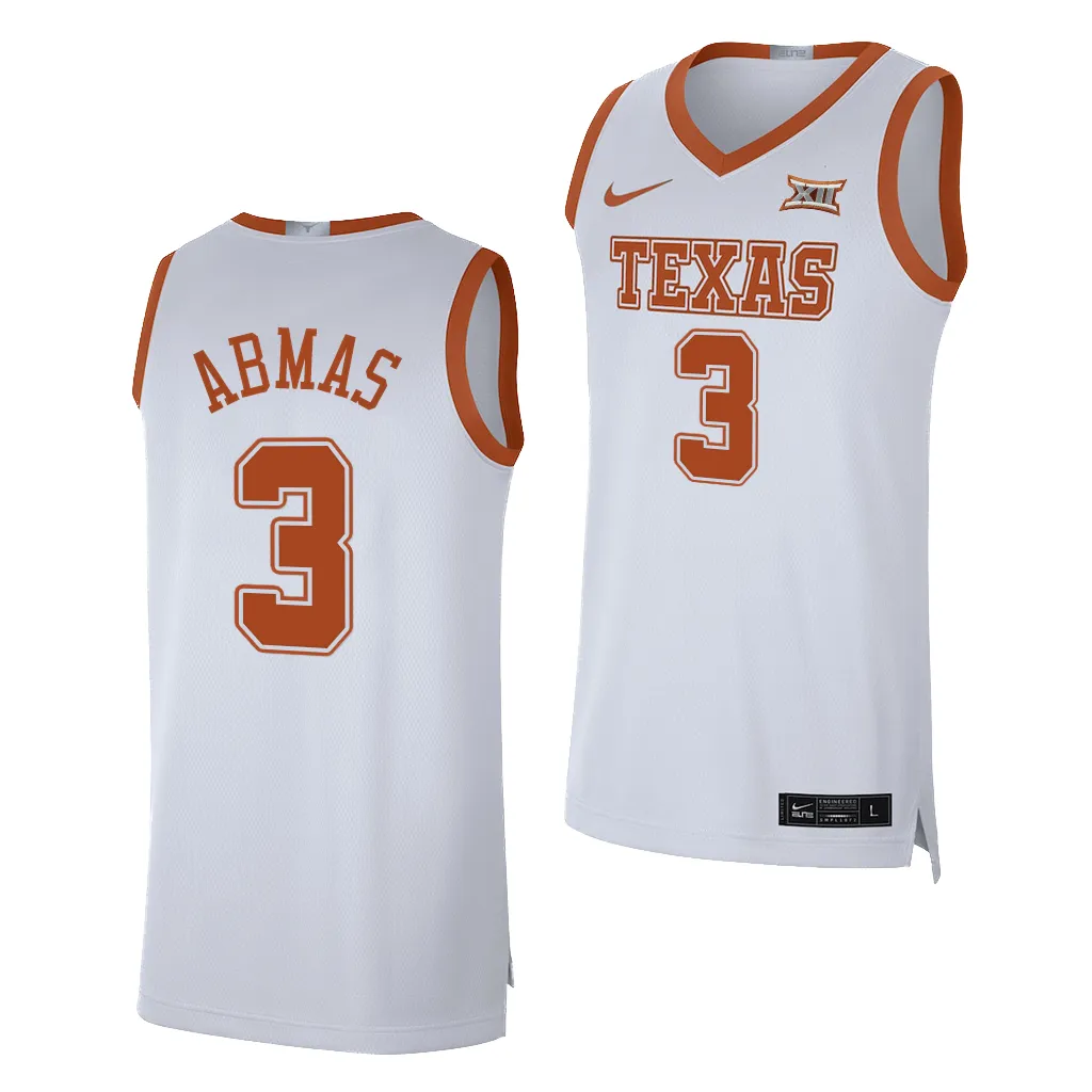 Max Abmas #3 Texas Longhorns College Limited Jersey White KT92AGXV