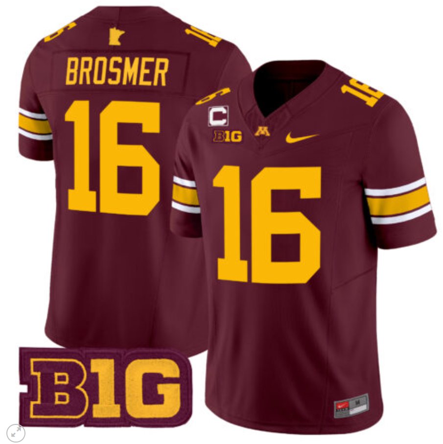 Max Brosmer Jersey #16 Minnesota Golden Gophers Vapor Limited Football Maroon 7DWRSGXV