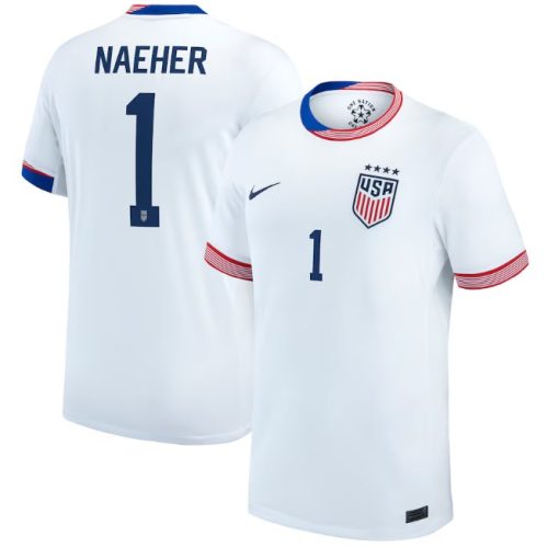 Mens Women and Youth #1 Alyssa Naeher Jersey USWNT Away White 3AFYYGXV
