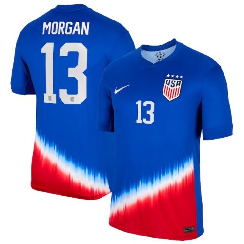 Mens Women and Youth #13 Alex Morgan Jersey USWNT Away Stadium Player Royal E8ZYRGXV