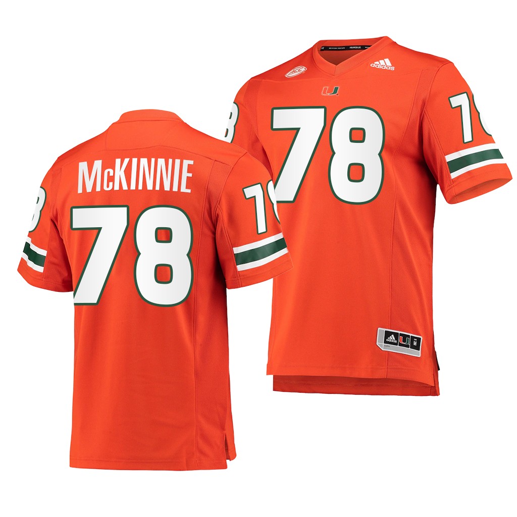 Miami Hurricanes Bryant McKinnie 78 Jersey Orange 2001 The Goat Team Uniform X0JTXGXV
