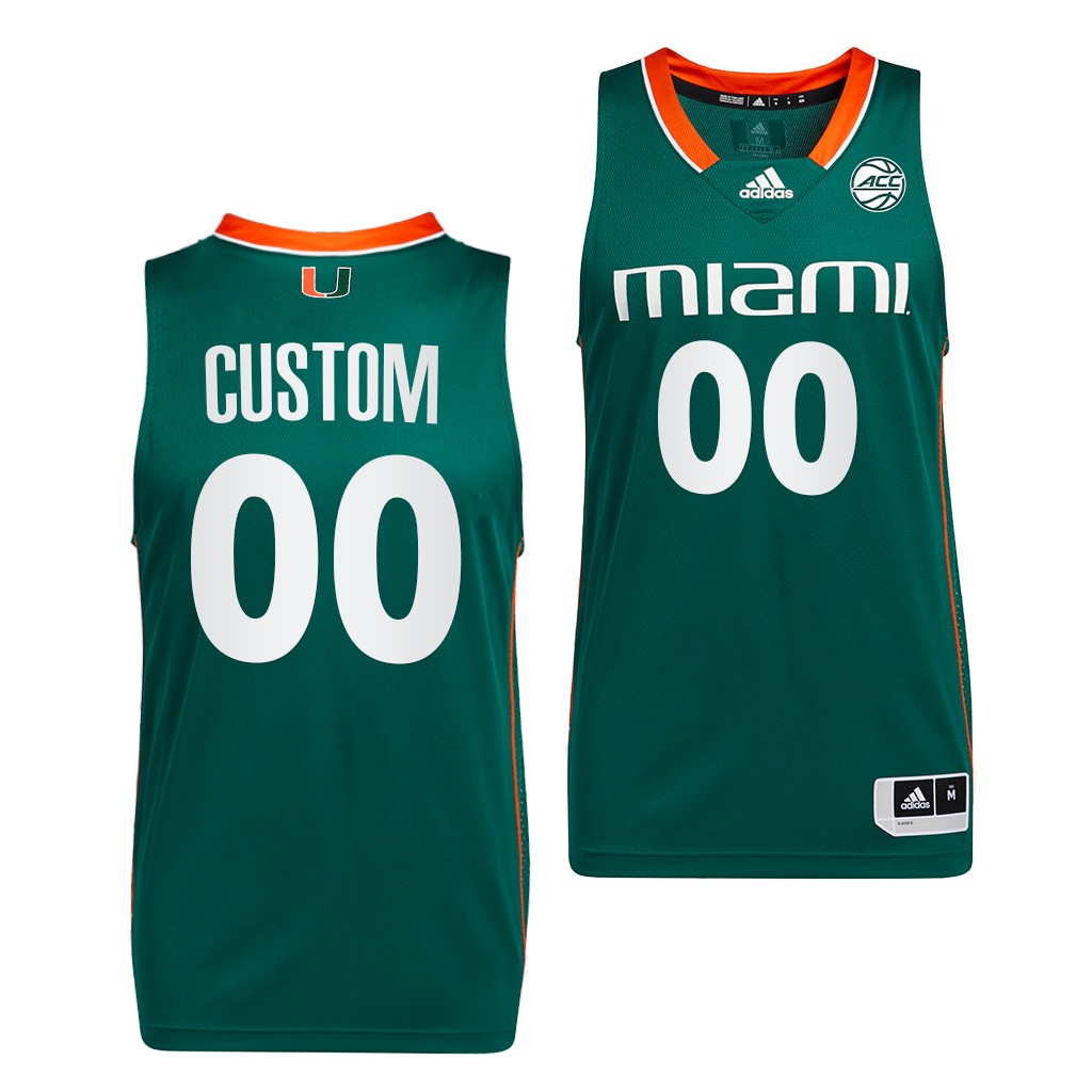Miami Hurricanes Custom #00 Green College uniform Jersey TYSHIGXV