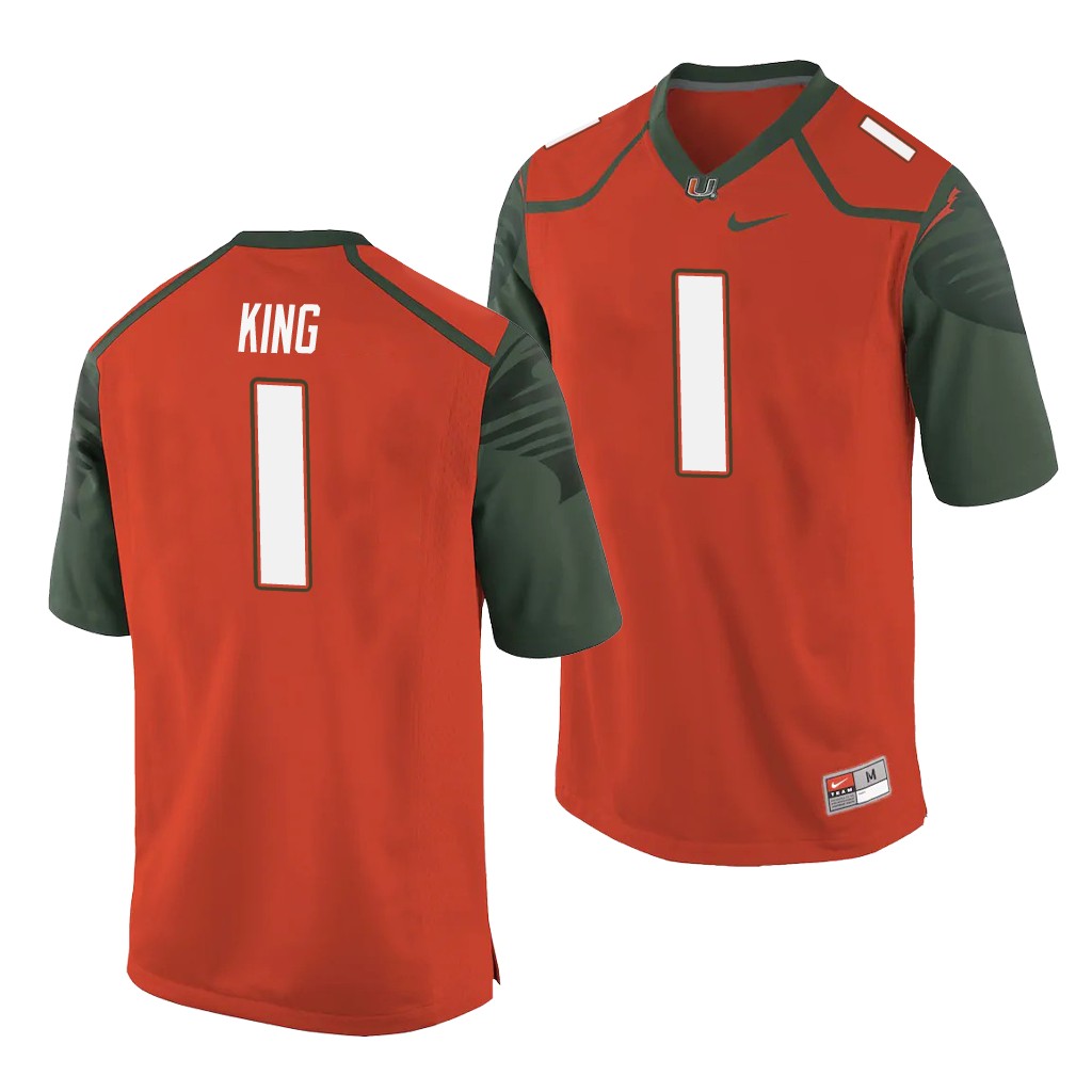Miami Hurricanes D'Eriq King Orange College Jersey E51YBGXV
