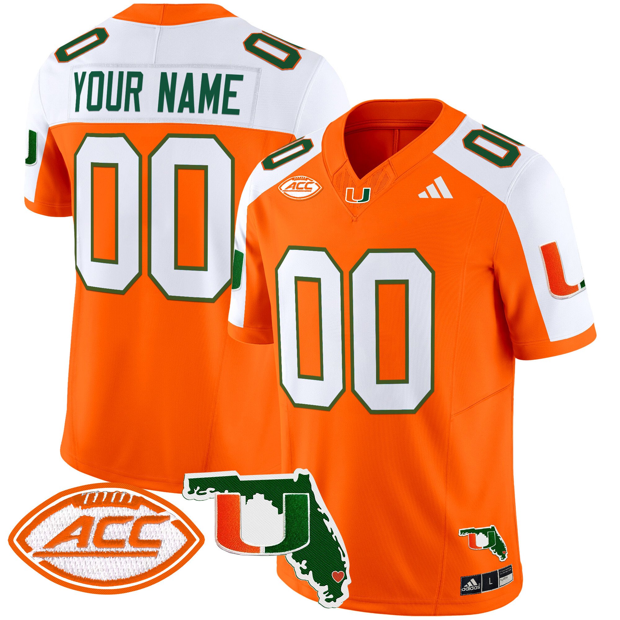Miami Hurricanes Florida Patch Vapor Limited Custom Jersey - All Stitched #1 ZOR8DGXV