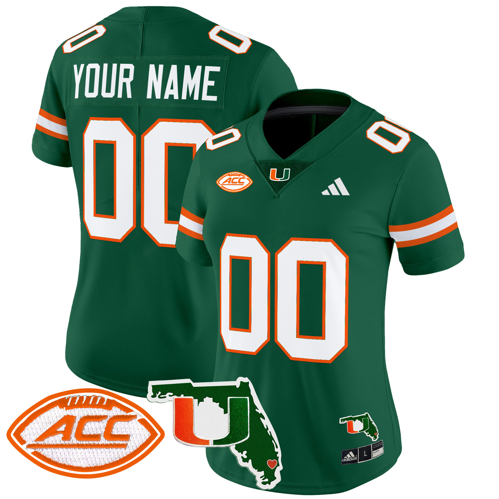 Miami Hurricanes Florida Patch Vapor Limited Custom Jersey - All Stitched #10 UPJ9QGXV