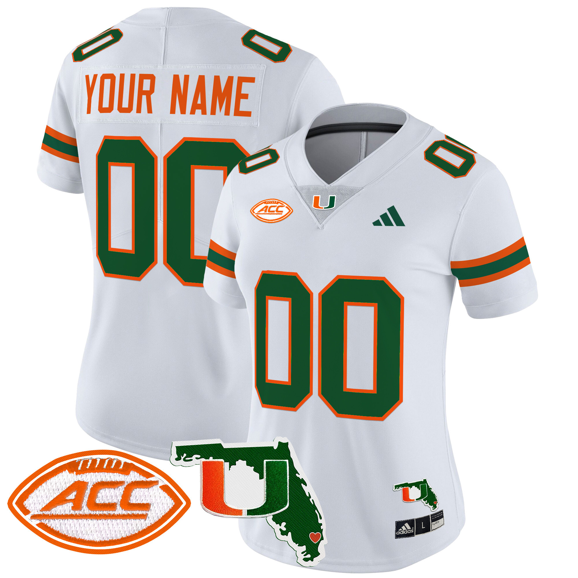 Miami Hurricanes Florida Patch Vapor Limited Custom Jersey - All Stitched #12 VLVGZGXV