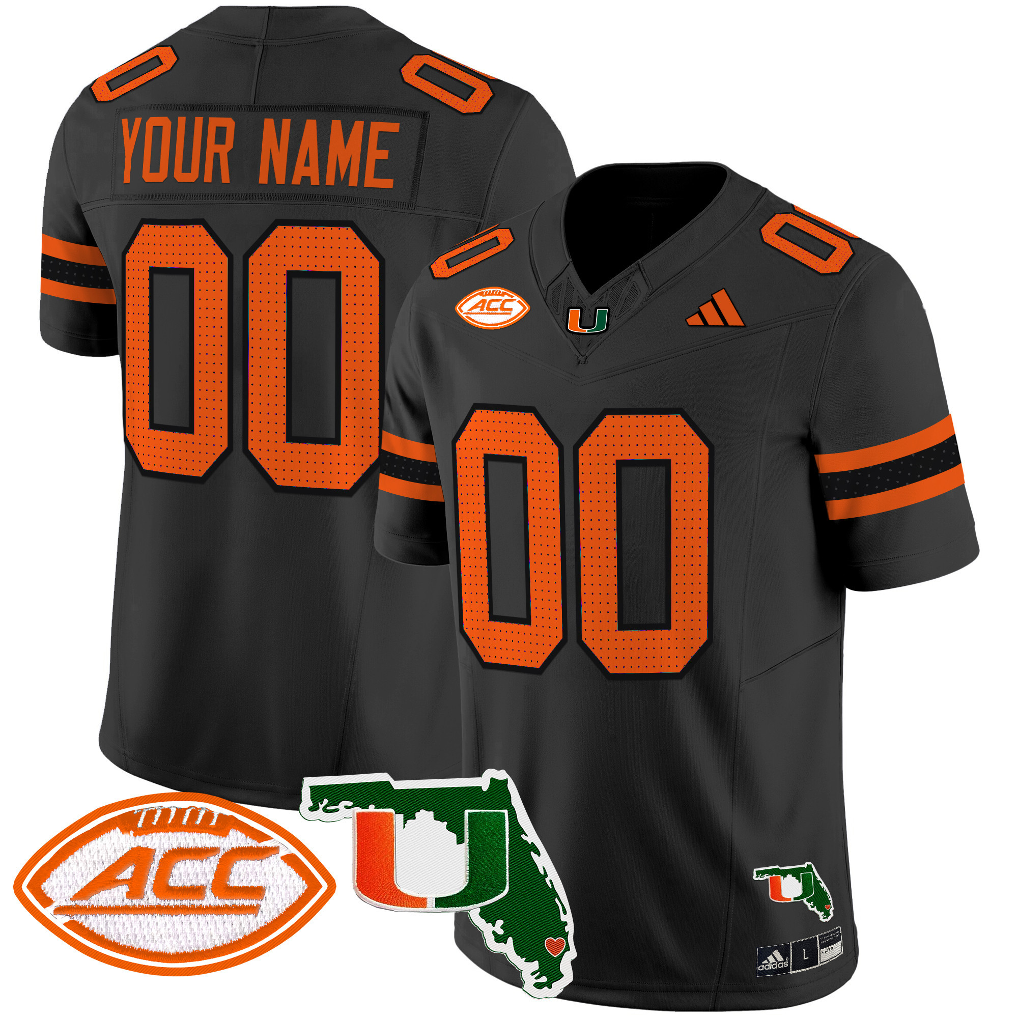 Miami Hurricanes Florida Patch Vapor Limited Custom Jersey - All Stitched #5 ML1QOGXV