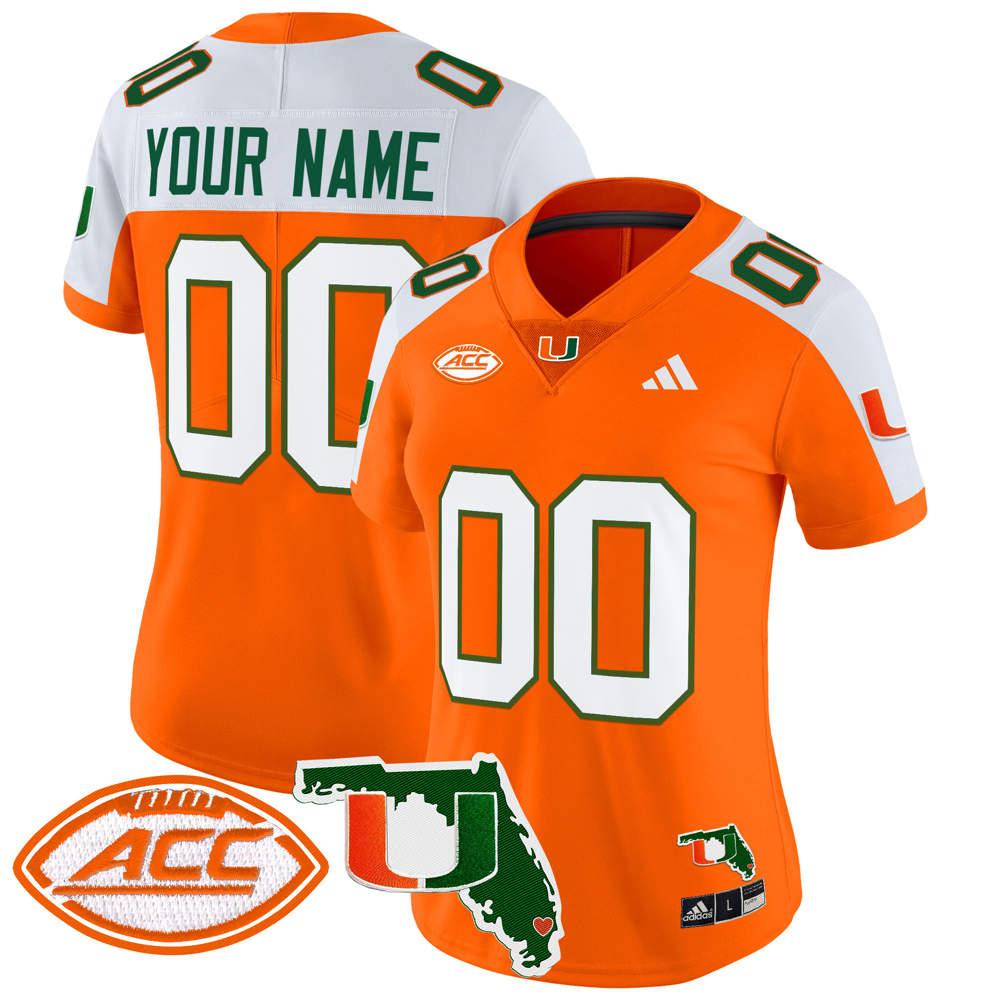 Miami Hurricanes Florida Patch Vapor Limited Custom Jersey - All Stitched #7 KOXNLGXV