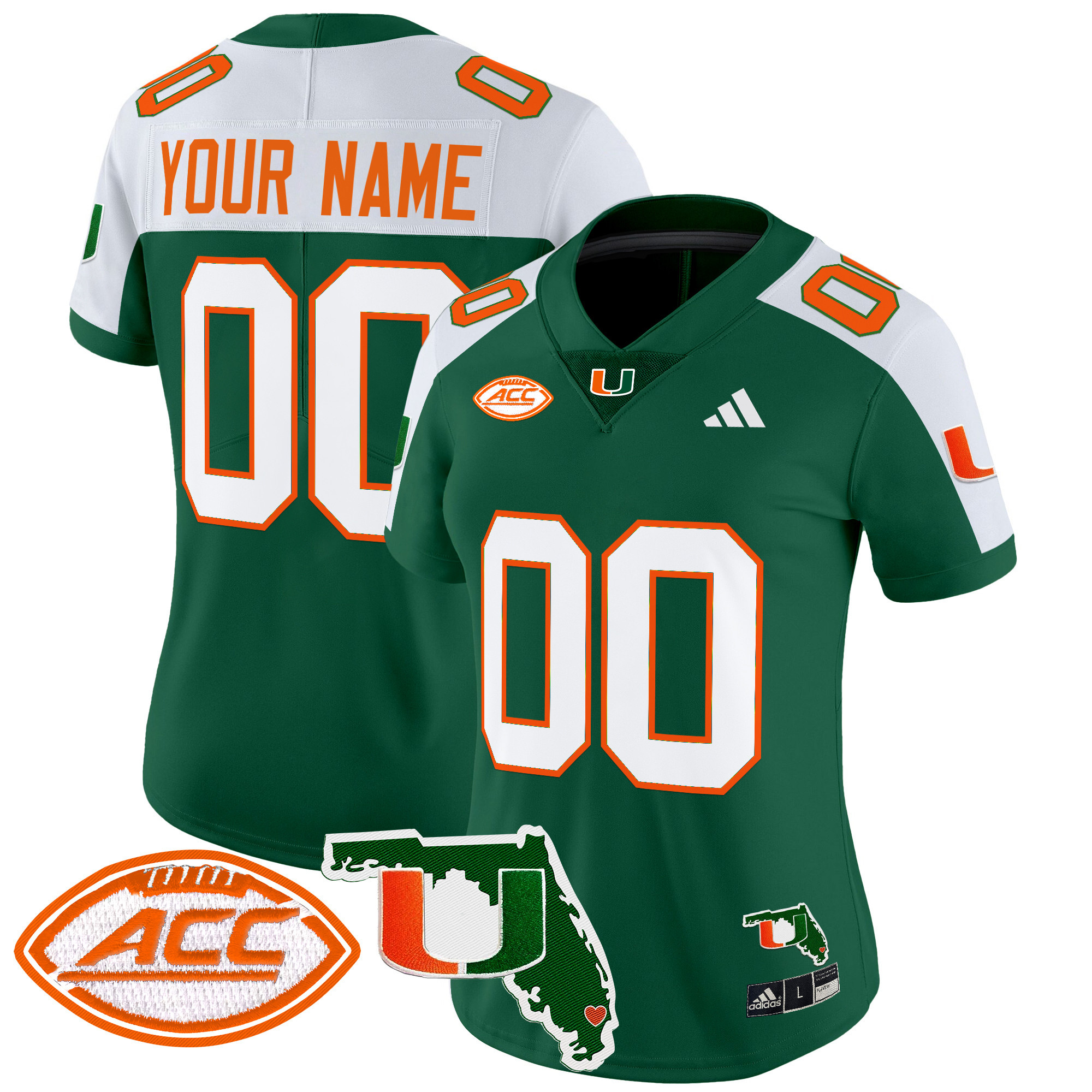 Miami Hurricanes Florida Patch Vapor Limited Custom Jersey - All Stitched #8 DY4VUGXV