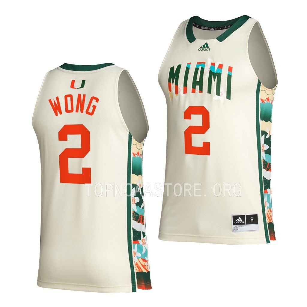 Miami Hurricanes Isaiah Wong White #2 Honoring Black Excellence Jersey BHE DJDKSGXV