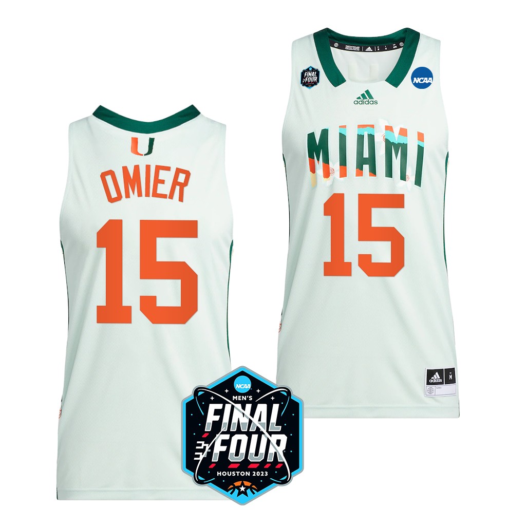 Miami Hurricanes Norchad Omier Final Four Mens Jersey White #15 GB0YNGXV