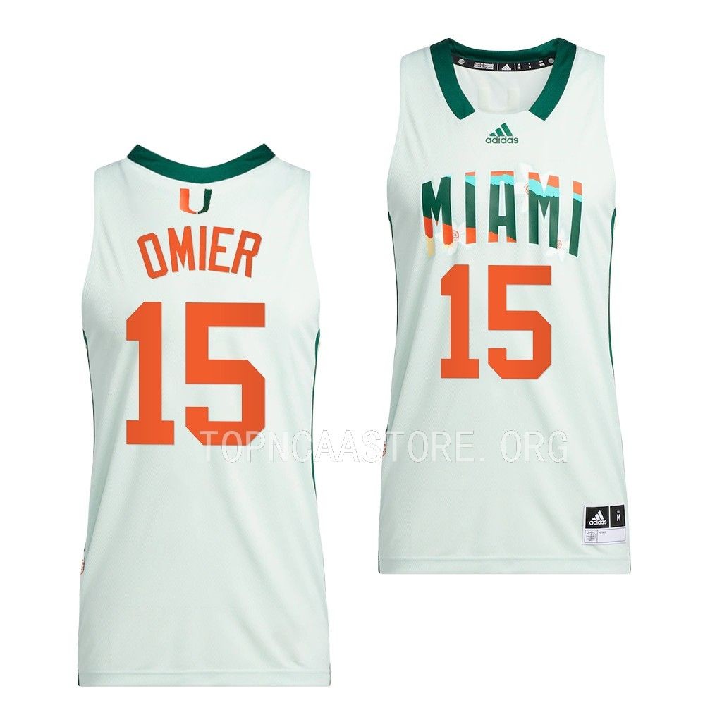Miami Hurricanes Norchad Omier White #15 Jersey Honoring Black Excellence QKMXSGXV
