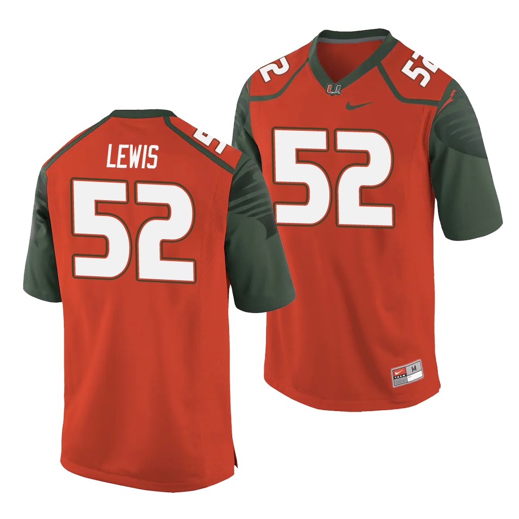 Miami Hurricanes Ray Lewis Orange College Jersey SHN8KGXV
