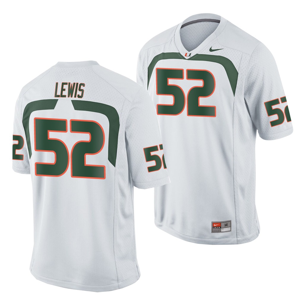 Miami Hurricanes Ray Lewis White Game College Jersey XGLTSGXV