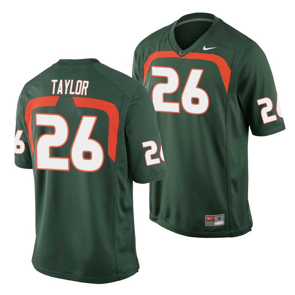 Miami Hurricanes Sean Taylor Green Game College Jersey NGCNNGXV