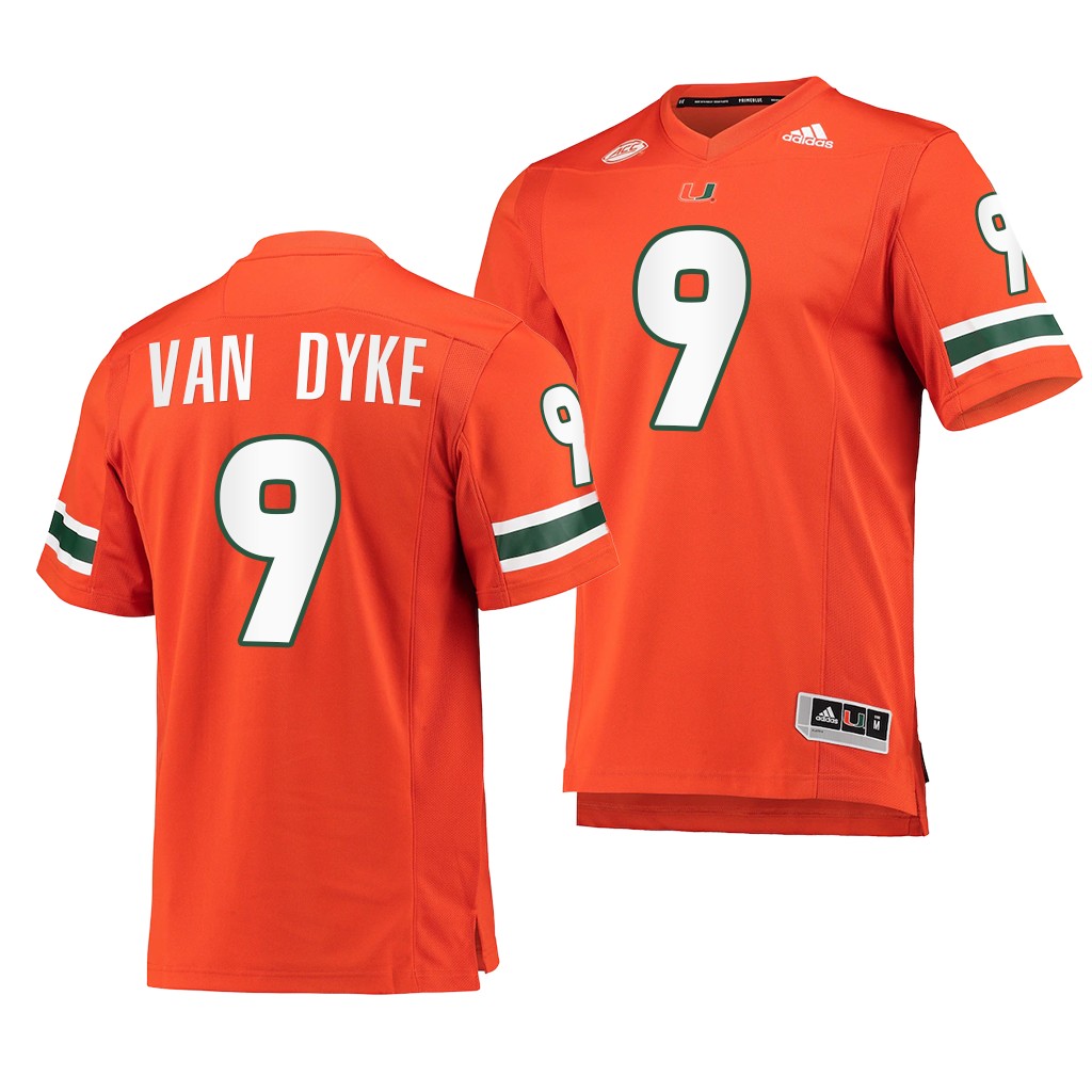 Miami Hurricanes Tyler Van Dyke 9 Orange -22 College Premier Jersey Men ZODJSGXV