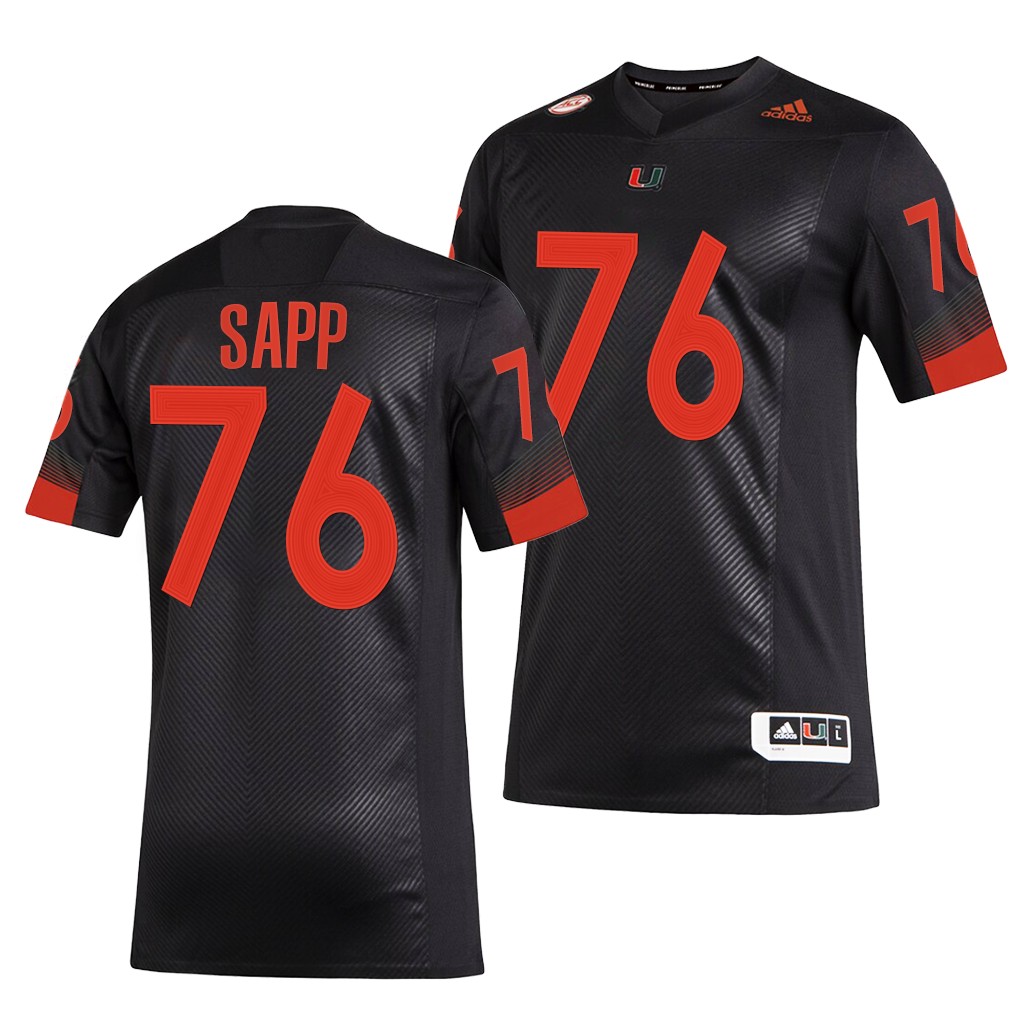 Miami Hurricanes Warren Sapp 76 Black Miami Nights 2.0 Premier Strategy Jersey Men GV36OGXV