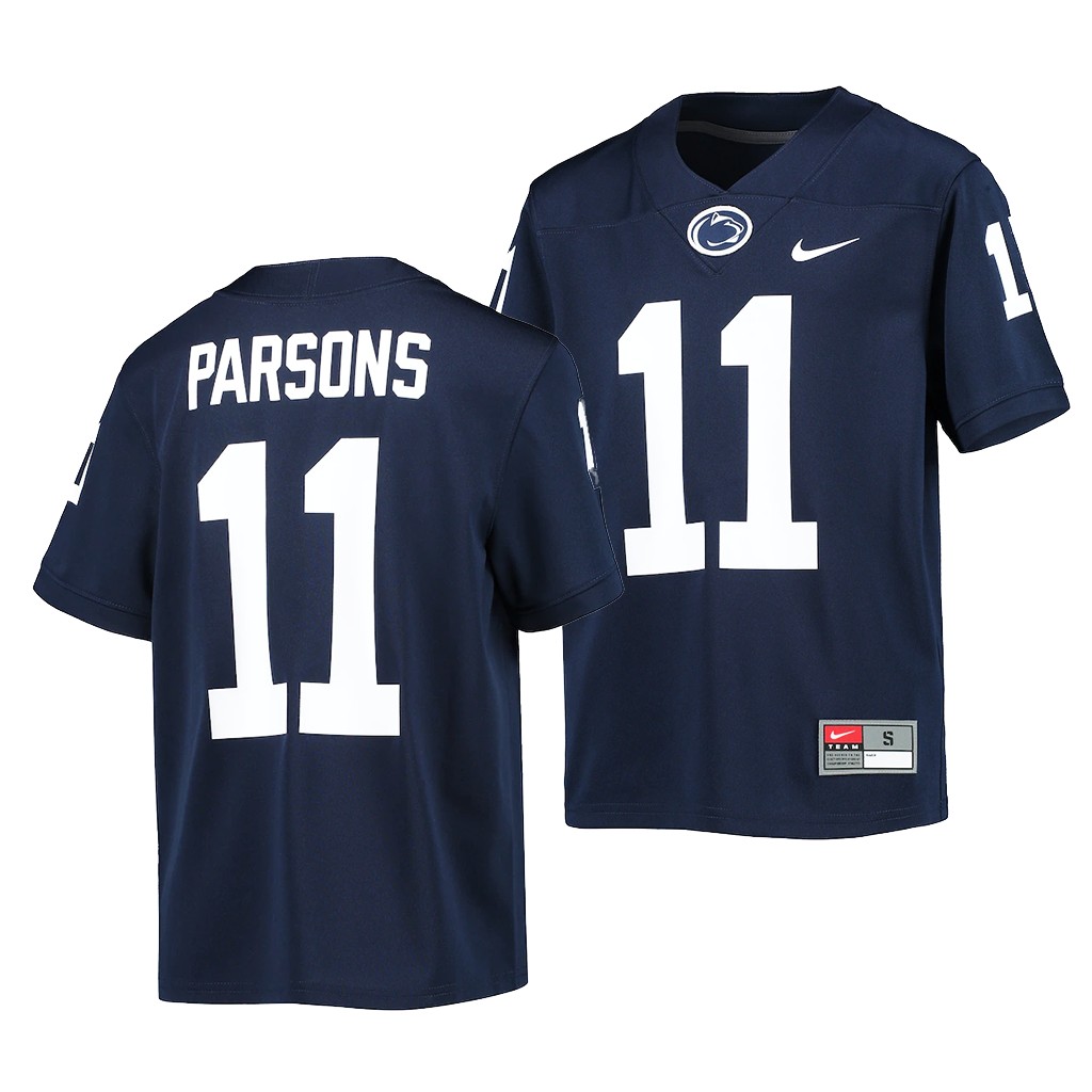 Micah Parsons Penn State Nittany Lions Navy College Alumni Youth Jersey UXRJZGXV