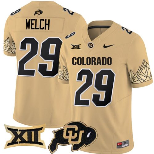 Micah Welch Jersey #29 Colorado Buffaloes Vapor Limited Football Gold MYHQHGXV