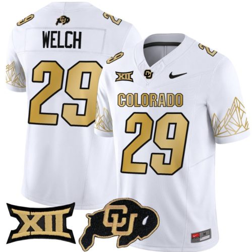 Micah Welch Jersey #29 Colorado Buffaloes Vapor Limited Football White Limited PHB71GXV