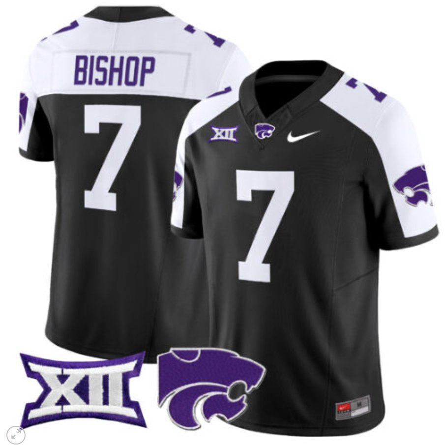 Michael Bishop Jersey #7 Kansas State Wildcats Vapor Limited Football Black Alternate RI0XQGXV