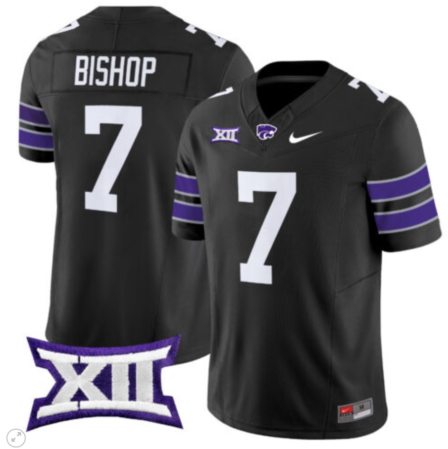 Michael Bishop Jersey #7 Kansas State Wildcats Vapor Limited Football Black MYKNPGXV