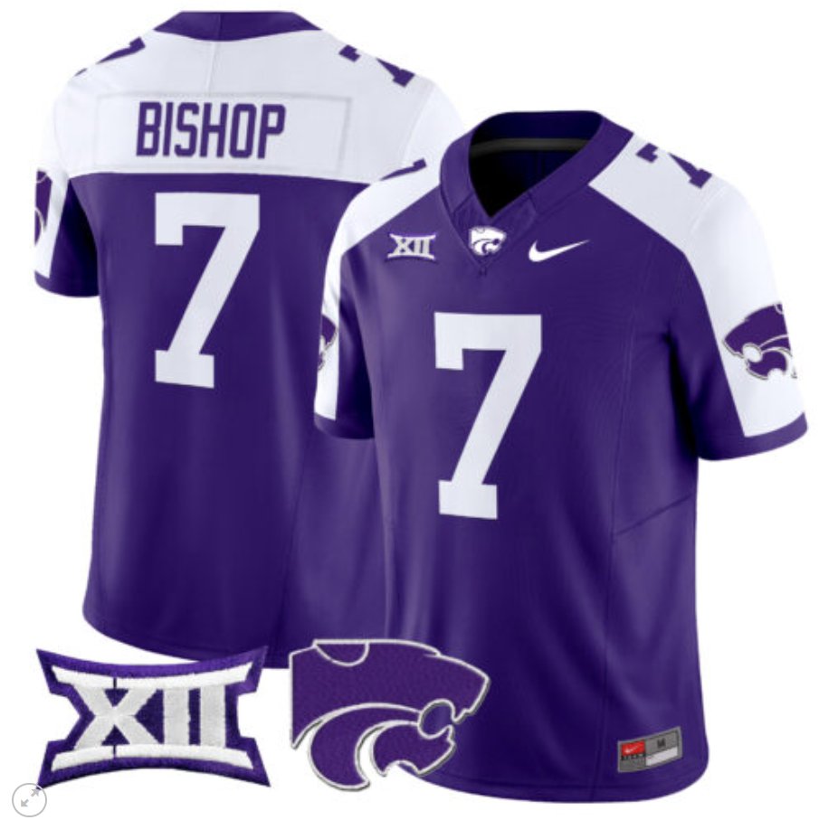 Michael Bishop Jersey #7 Kansas State Wildcats Vapor Limited Football Purple Alternate 7KPSRGXV