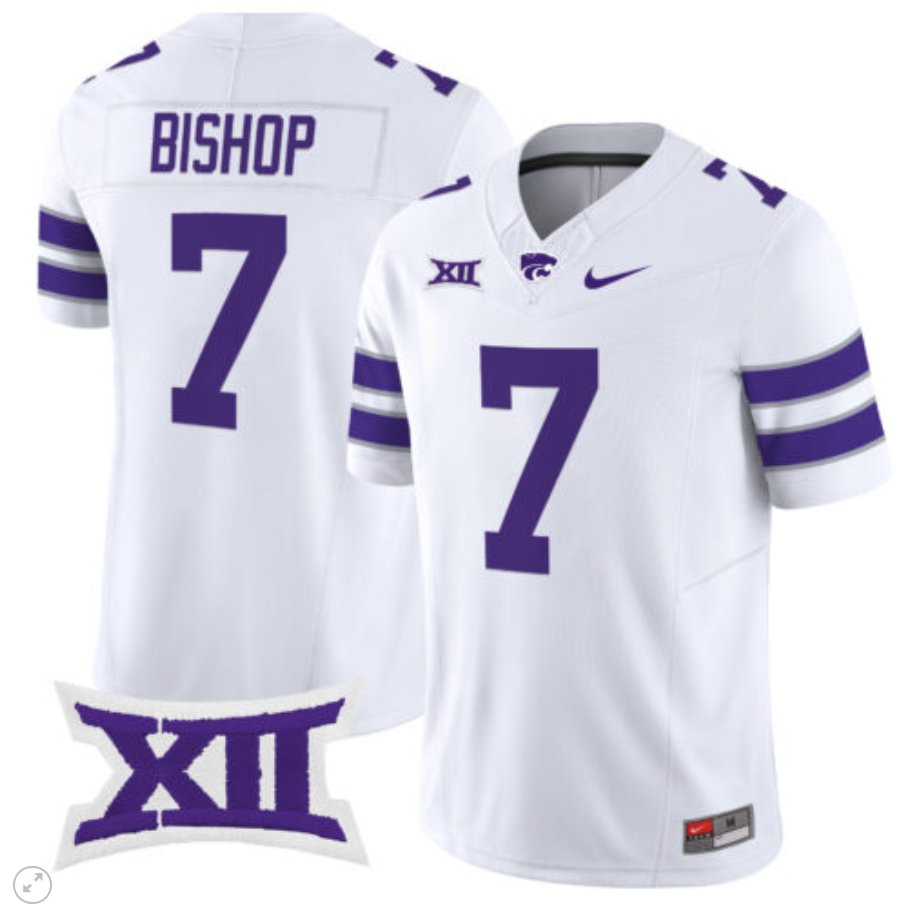 Michael Bishop Jersey #7 Kansas State Wildcats Vapor Limited Football White IDBIXGXV
