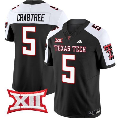 Michael Crabtree Jersey #5 Texas Tech Red Raiders Vapor Limited Football Black Alternate LALFWGXV