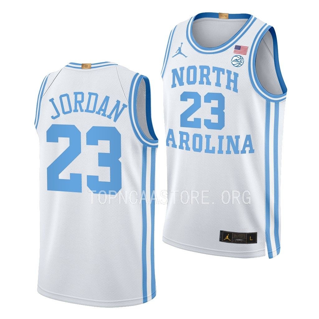 Michael Jordan North Carolina Tar Heels #23 White Throwback Jersey Elite CVBDYGXV