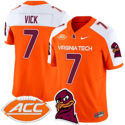 Michael Vick Jersey #7 Virginia Tech Hokies Vapor Limited College Football Orange Alternate T7VMDGXV