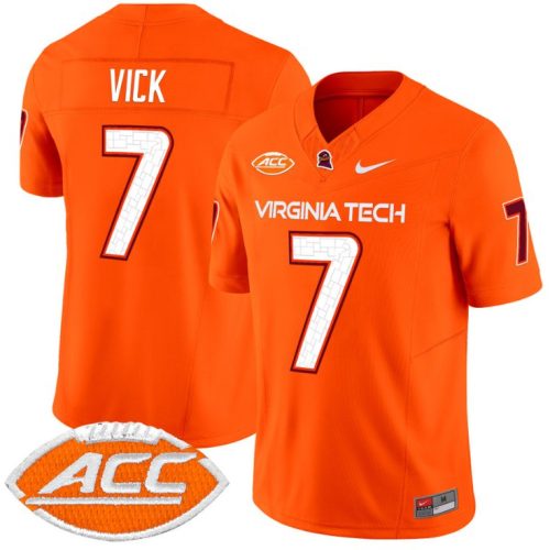 Michael Vick Jersey #7 Virginia Tech Hokies Vapor Limited College Football Orange G0VUCGXV