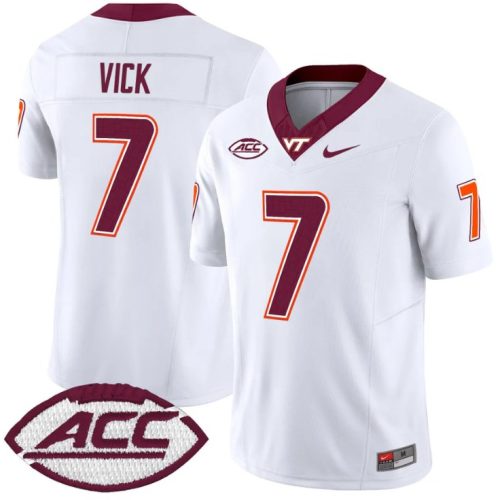 Michael Vick Jersey #7 Virginia Tech Hokies Vapor Limited College Football White BWSRDGXV