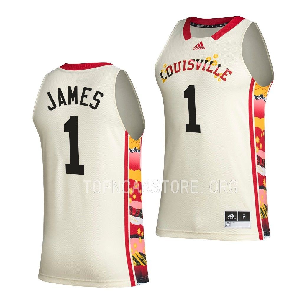 Mike James Louisville Cardinals #1 White BHE Jersey Honoring Black Excellence EZ4GXGXV
