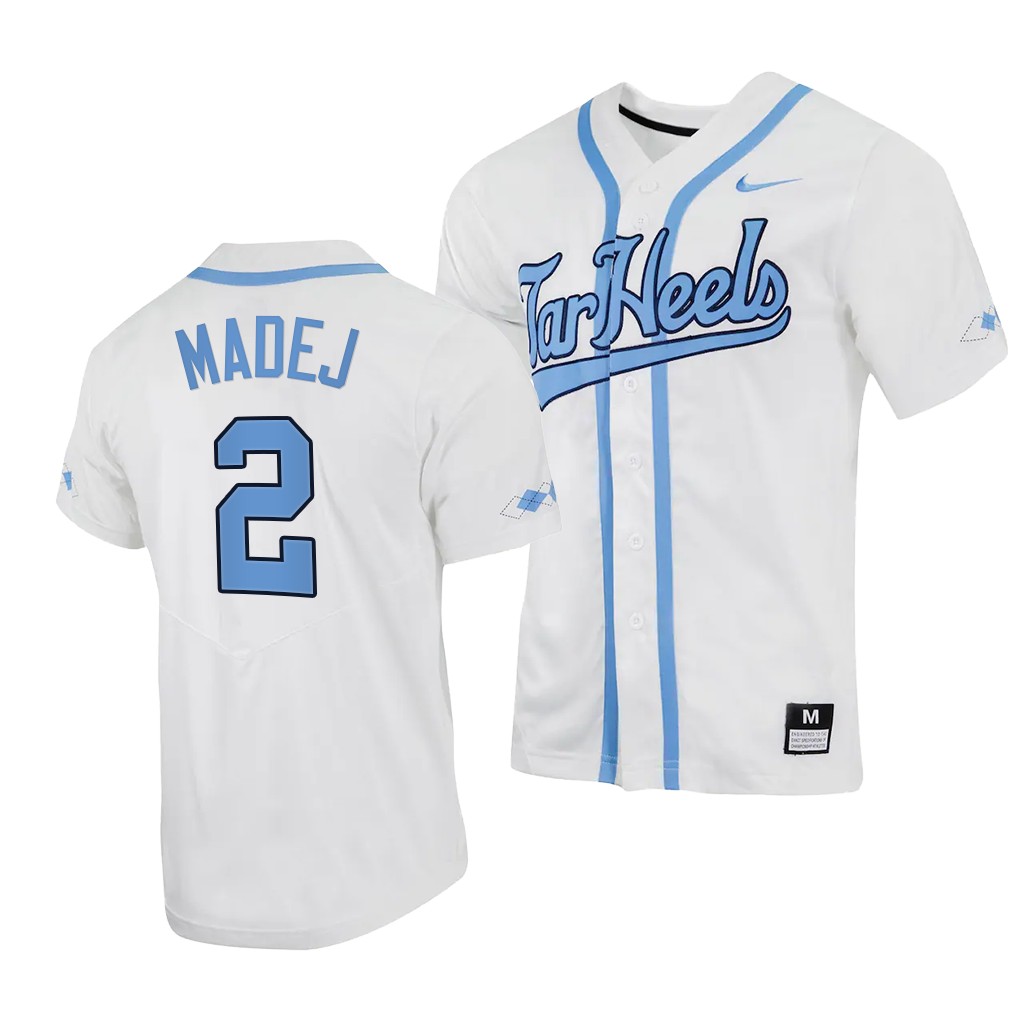 Mikey Madej North Carolina Tar Heels #2 White College Jersey KDNX0GXV
