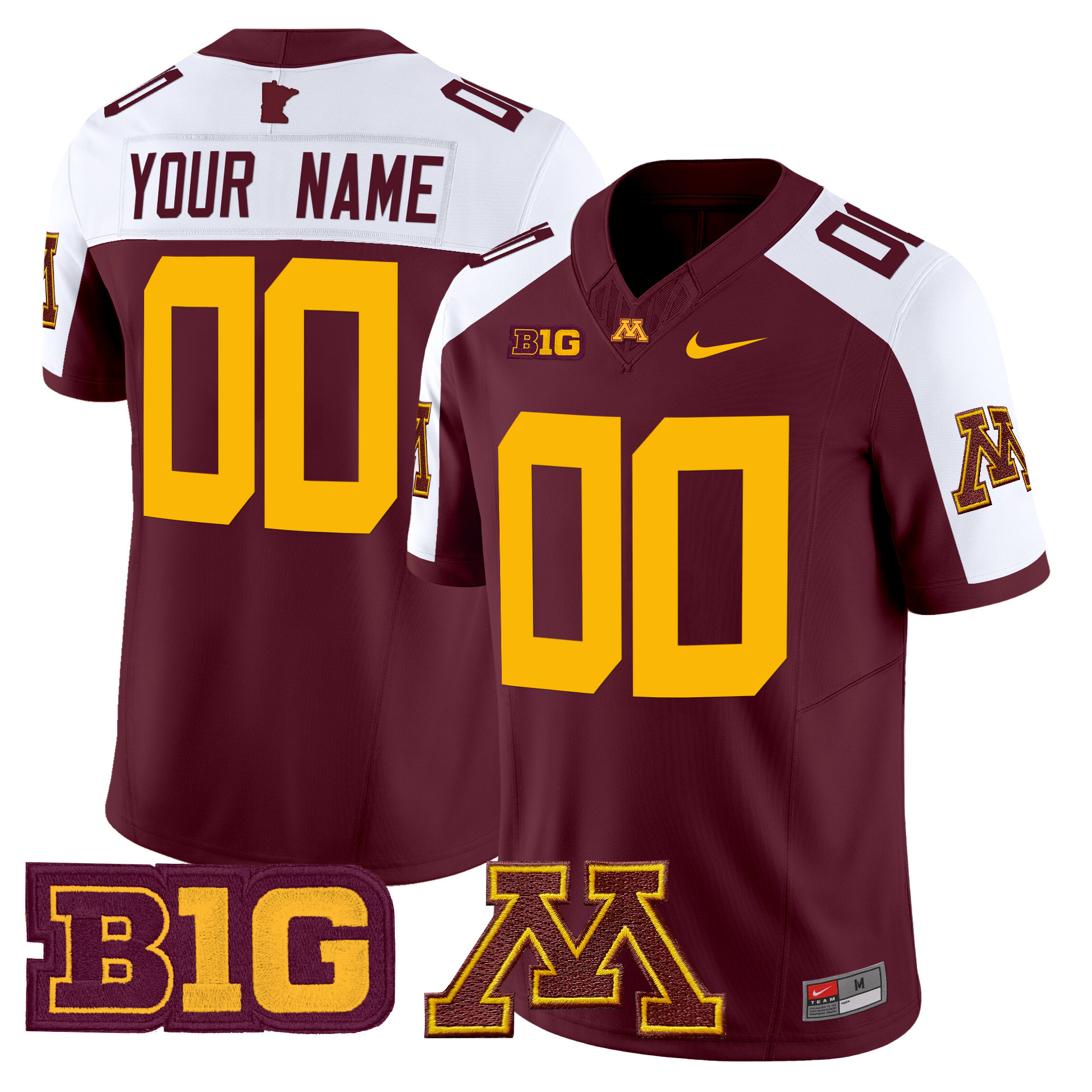 Minnesota Golden Gophers Vapor Limited Custom Jersey - All Stitched #1 JGI6NGXV
