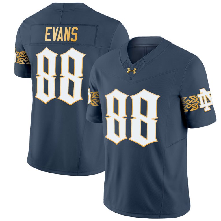 Mitchell Evans Jersey #88 Notre Dame Fighting Irish Vapor Limited College Football Blue Gray BVKYSGXV