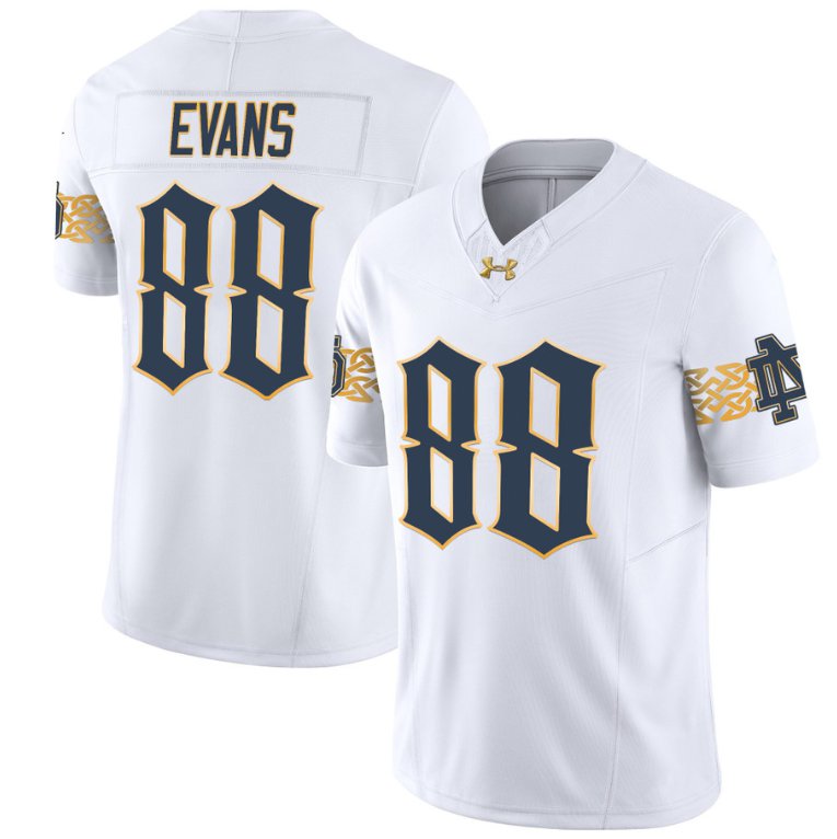 Mitchell Evans Jersey #88 Notre Dame Fighting Irish Vapor Limited College Football White HN0F8GXV