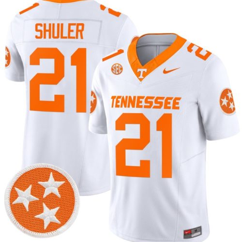 Navy Shuler Jersey #21 Tennessee Volunteers Vapor Limited College Football White THGEIGXV