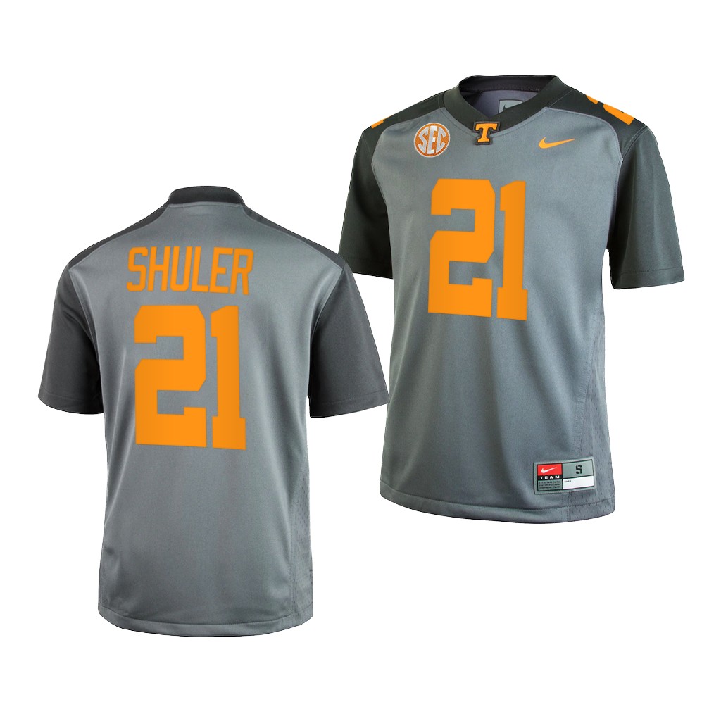 Navy Shuler Tennessee Volunteers Gray College Youth Jersey YRUTKGXV