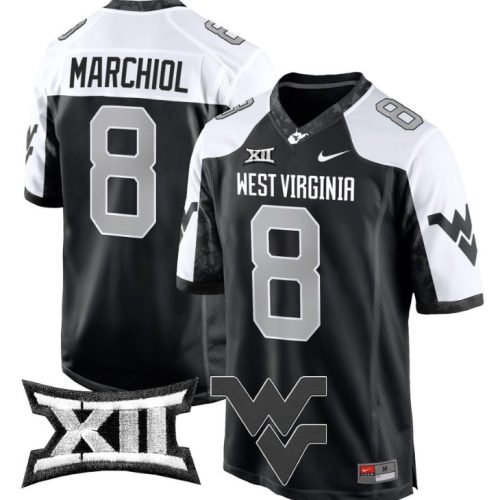 Nicco Marchiol Jersey #8 West Virginia Mountaineers Game Football Alternate 5DK5EGXV
