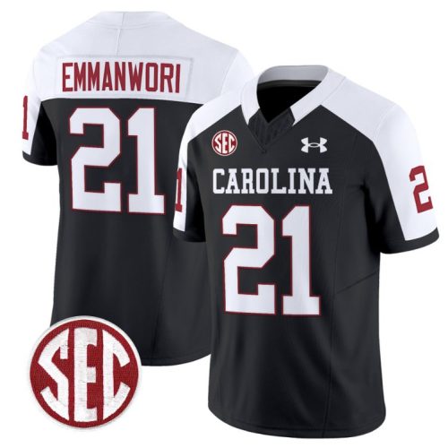 Nick Emmanwori Jersey #21 South Carolina Gamecocks Football 1980 Throwback SEC Patch Black Alternate WO8KGGXV