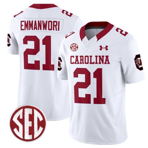 Nick Emmanwori Jersey #21 South Carolina Gamecocks Football 1980 Throwback Vapor Limited White Q3G1IGXV