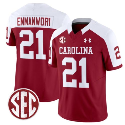 Nick Emmanwori Jersey South Carolina Gamecocks Football 1980 Throwback SEC Patch Garnet Alternate JDXVYGXV