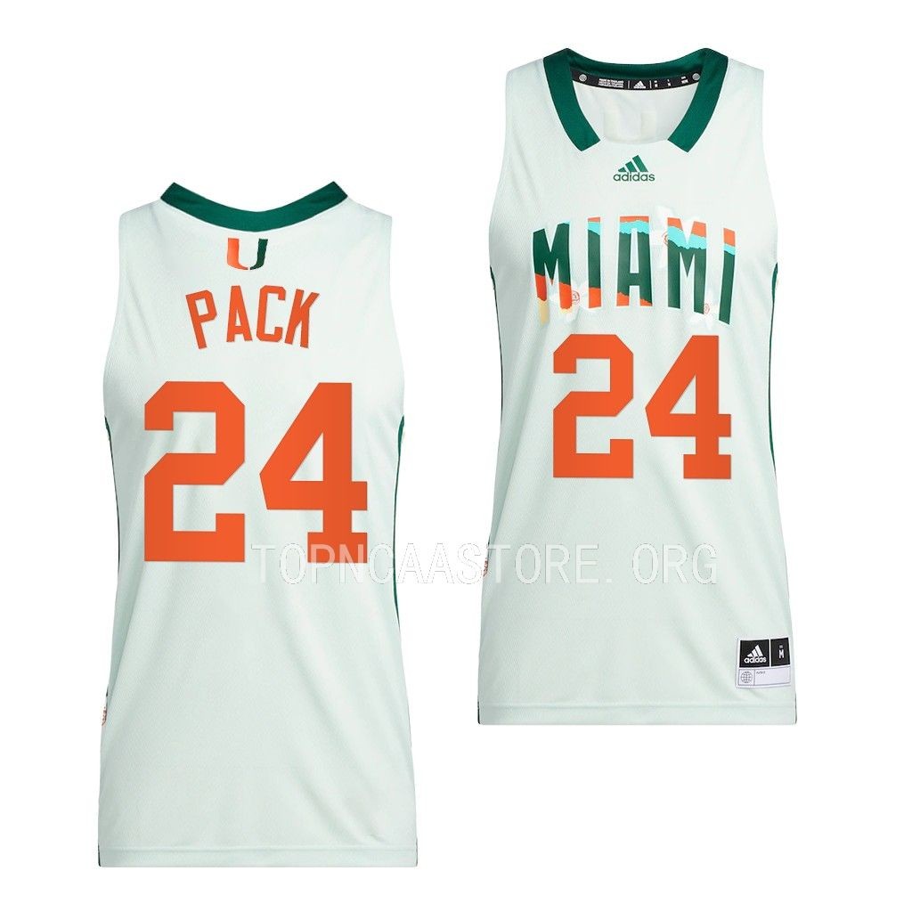 Nijel Pack #24 Miami Hurricanes Honoring Black Excellence Jersey White R4RIUGXV