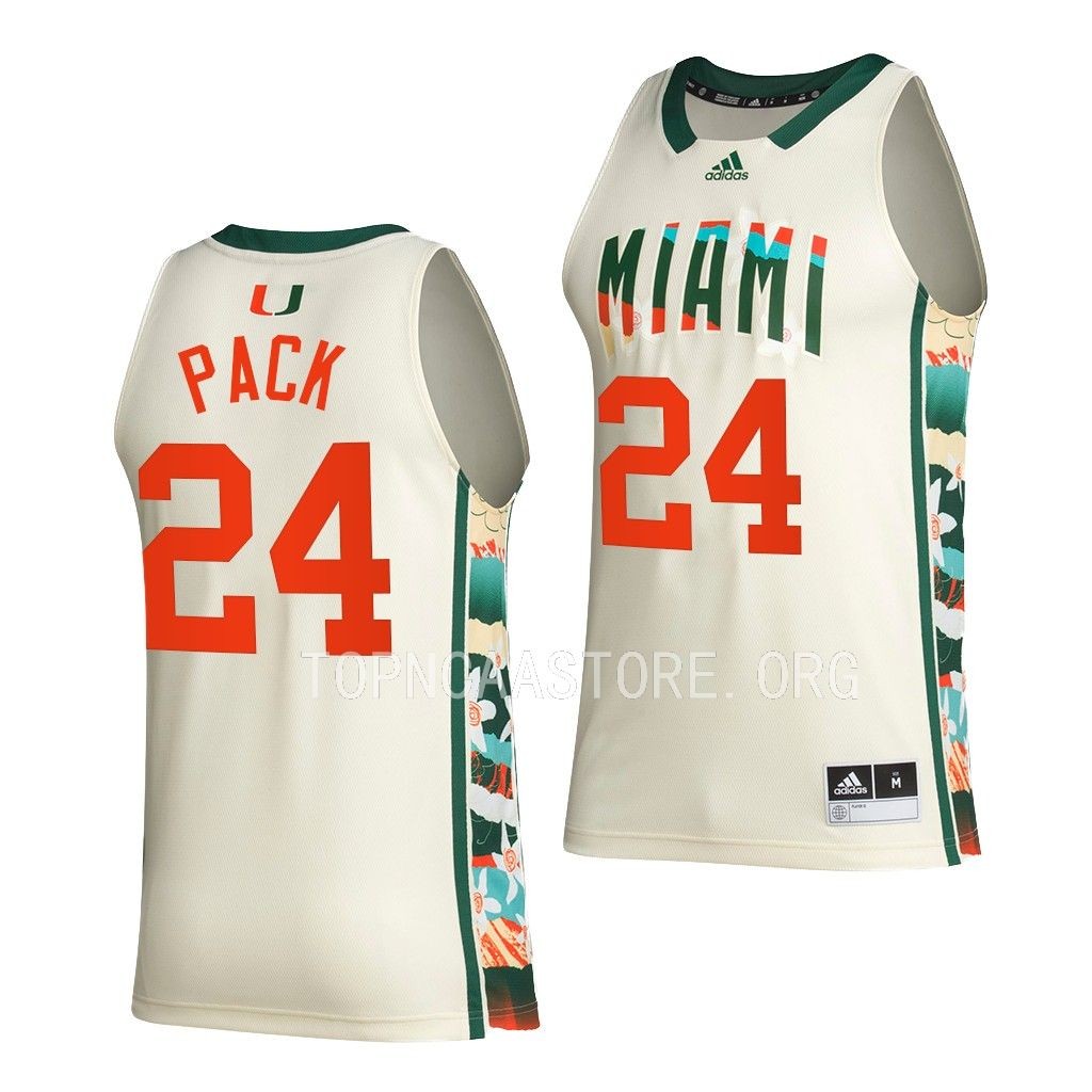 Nijel Pack Miami Hurricanes #24 White BHE Jersey Honoring Black Excellence SC89EGXV