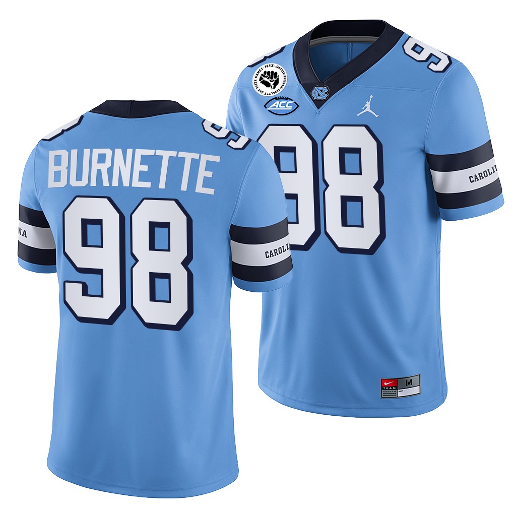 Noah Burnette North Carolina Tar Heels 2022-23 College Jersey Blue #98 Uniform UW2GTGXV