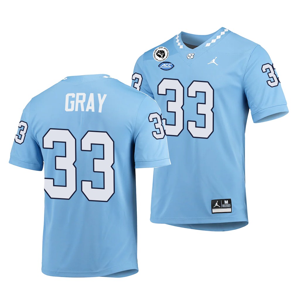 North Carolina Tar Heels #33 Cedric Gray 2022-23 Game Blue College Jersey D1PJOGXV