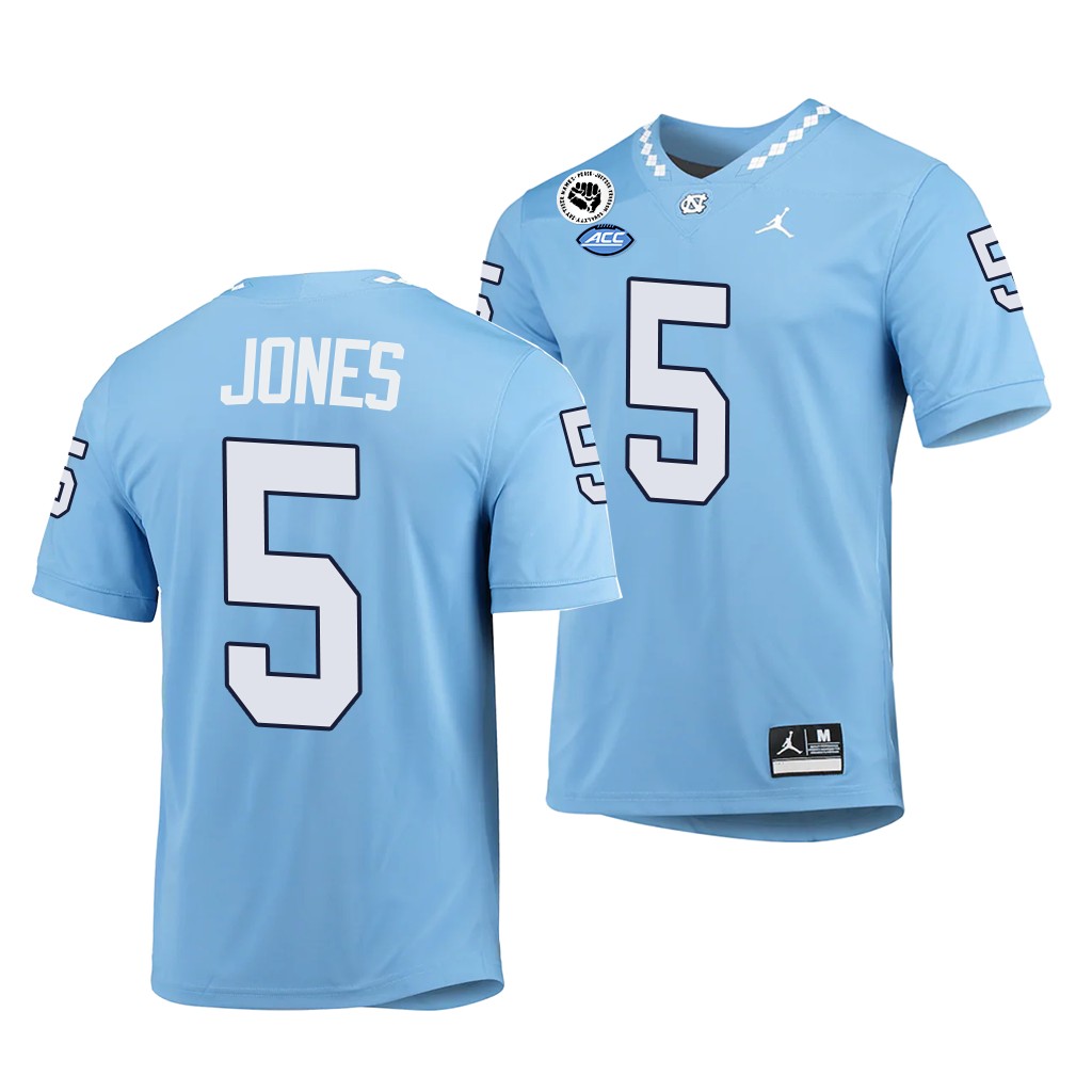 North Carolina Tar Heels #5 J.J. Jones 2022-23 Game Blue College Jersey IYERWGXV