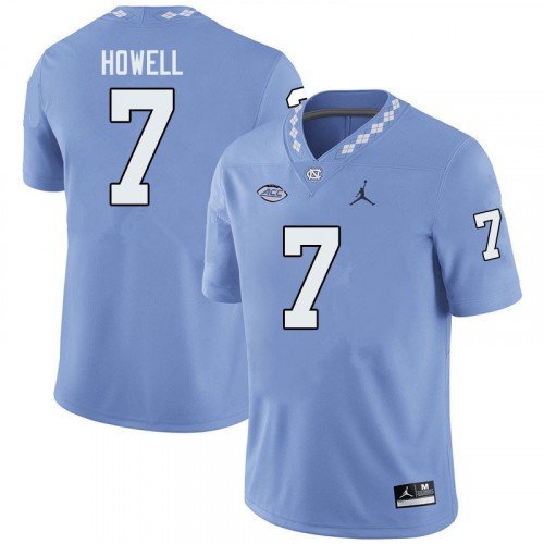 North Carolina Tar Heels #7 Sam Howell College Football Jersey Blue TCPIEGXV